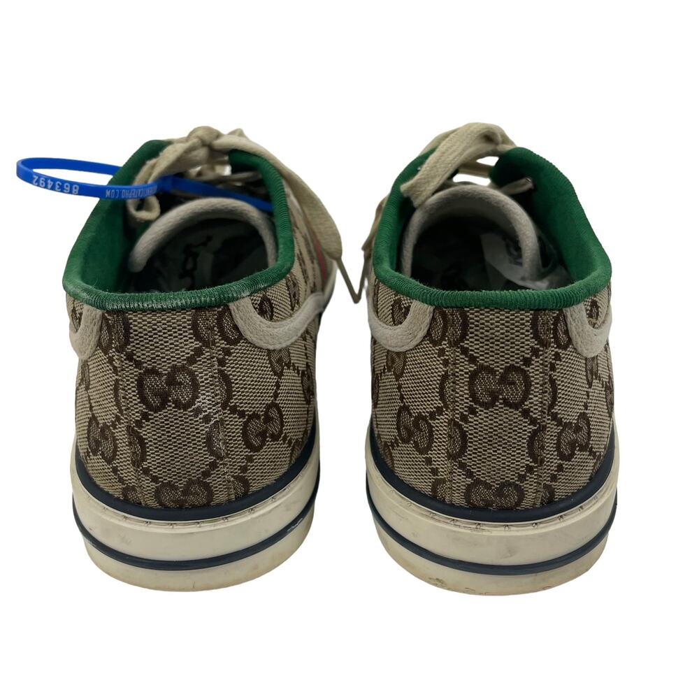 Gucci GG 1977 Tennis Sneakers Lace Up Beige Ebony Original Men Size 9/ 9.5 - Picture 8 of 14